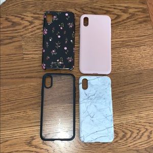 4 pack iPhone XS/X cases